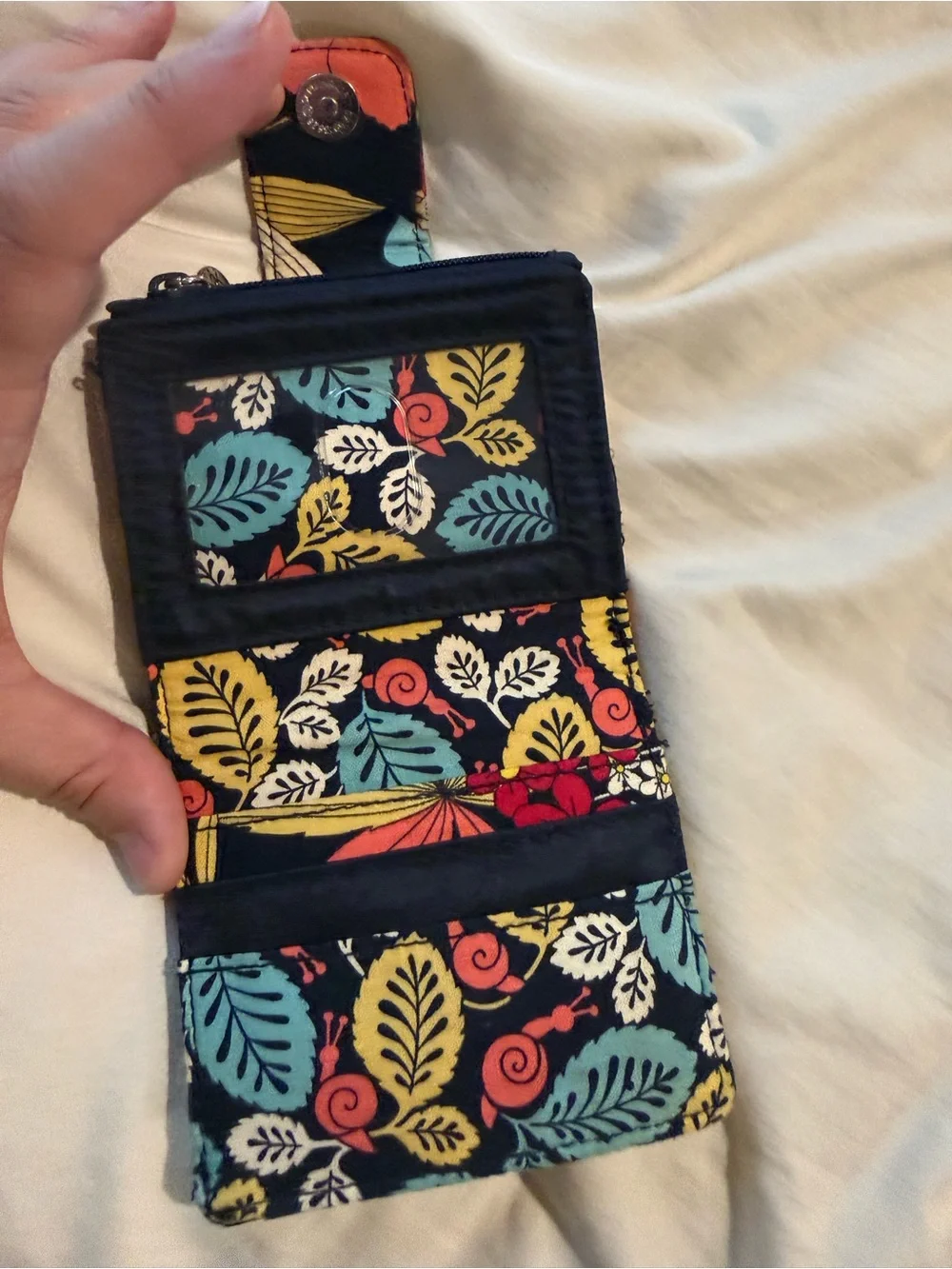 Vera Bradley Floral Patchwork Quilted Compact Wallet